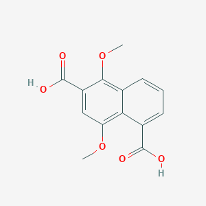 molecular formula C14H12O6 B1258779 5,8-Dimethoxy-1,6-naphthalenedicarboxylic acid 