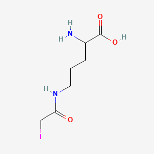 molecular formula C7H13IN2O3 B1258780 2-Amino-5-iodoacetamidovaleric acid 