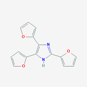 molecular formula C15H10N2O3 B1258781 2,4,5-Tri(2-furyl)-1H-imidazole 