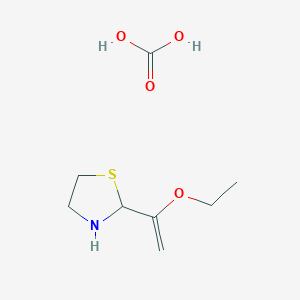 molecular formula C8H15NO4S B12587822 Carbonic acid;2-(1-ethoxyethenyl)-1,3-thiazolidine CAS No. 879219-73-5