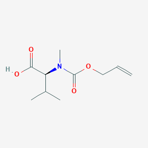 molecular formula C10H17NO4 B12587835 L-Valine, N-methyl-N-[(2-propenyloxy)carbonyl]- CAS No. 553636-70-7