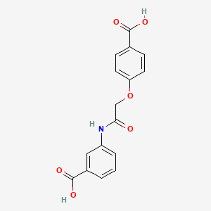 molecular formula C16H13NO6 B12587856 3-[[2-(4-carboxyphenoxy)acetyl]amino]benzoic Acid CAS No. 649773-97-7