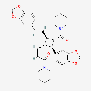molecular formula C34H38N2O6 B1258786 Pipercyclobutanamide A(rel) 