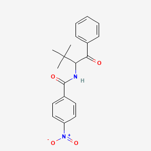 molecular formula C19H20N2O4 B12587878 N-(3,3-Dimethyl-1-oxo-1-phenylbutan-2-yl)-4-nitrobenzamide CAS No. 644980-03-0