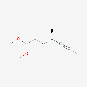 molecular formula C10H18O2 B12587911 2-Heptyne, 7,7-dimethoxy-4-methyl-, (4S)- CAS No. 646994-42-5