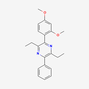 molecular formula C22H24N2O2 B12587917 Pyrazine, 2-(2,4-dimethoxyphenyl)-3,6-diethyl-5-phenyl- CAS No. 478035-63-1