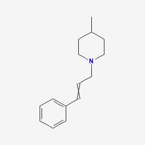 molecular formula C15H21N B12587926 Piperidine, 4-methyl-1-(3-phenyl-2-propenyl)- CAS No. 646450-04-6