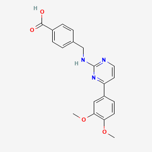 molecular formula C20H19N3O4 B12587934 4-({[4-(3,4-Dimethoxyphenyl)pyrimidin-2-yl]amino}methyl)benzoic acid CAS No. 645401-62-3