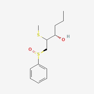 molecular formula C13H20O2S2 B12587971 (3S)-1-[(S)-Benzenesulfinyl]-2-(methylsulfanyl)hexan-3-ol CAS No. 649748-82-3