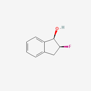 molecular formula C9H9FO B12587982 1H-Inden-1-ol, 2-fluoro-2,3-dihydro-, (1R,2S)- CAS No. 874955-52-9