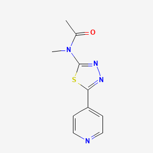 molecular formula C10H10N4OS B12588016 N-Methyl-N-(5-pyridin-4-yl-[1,3,4]thiadiazol-2-yl)acetamide 