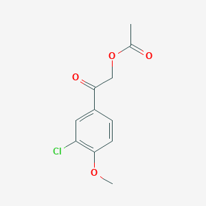 molecular formula C11H11ClO4 B12588035 2-(3-Chloro-4-methoxyphenyl)-2-oxoethyl acetate CAS No. 647026-45-7