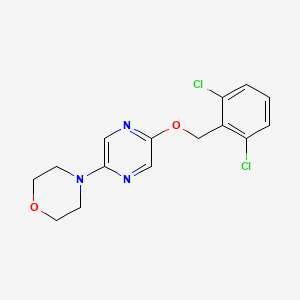 molecular formula C15H15Cl2N3O2 B12588102 4-{5-[(2,6-Dichlorophenyl)methoxy]pyrazin-2-yl}morpholine CAS No. 642085-81-2