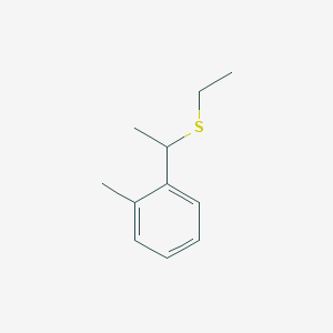 molecular formula C11H16S B12588107 1-[1-(Ethylsulfanyl)ethyl]-2-methylbenzene CAS No. 647843-22-9