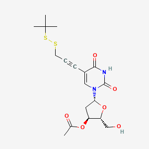 molecular formula C18H24N2O6S2 B12588113 3'-O-Acetyl-5-[3-(tert-butyldisulfanyl)prop-1-yn-1-yl]-2'-deoxyuridine CAS No. 647852-38-8