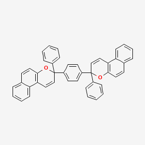 molecular formula C44H30O2 B12588130 3H-Naphtho[2,1-b]pyran, 3,3'-(1,4-phenylene)bis[3-phenyl- CAS No. 872715-65-6