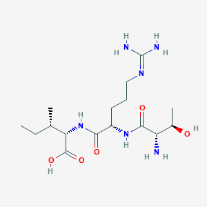 molecular formula C16H32N6O5 B12588136 Thr-Arg-Ile CAS No. 642410-22-8