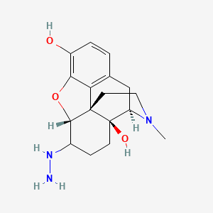 molecular formula C17H23N3O3 B1258814 Morphinan-3,14-diol, 4,5-epoxy-6-hydrazino-17-methyl-, (5alpha)- CAS No. 97345-76-1