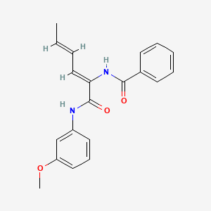 molecular formula C20H20N2O3 B12588140 N-{(2Z,4E)-1-[(3-Methoxyphenyl)amino]-1-oxo-2,4-hexadien-2-yl}benzamide 