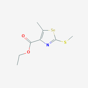 molecular formula C8H11NO2SSe B12588153 Ethyl 5-methyl-2-methylsulfanyl-1,3-selenazole-4-carboxylate CAS No. 647032-82-4