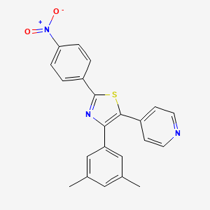 molecular formula C22H17N3O2S B12588157 4-[4-(3,5-Dimethylphenyl)-2-(4-nitrophenyl)-1,3-thiazol-5-yl]pyridine CAS No. 325769-61-7