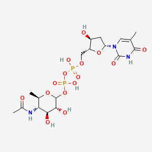 molecular formula C18H29N3O15P2 B1258818 dTDP-4-acetamido-4,6-dideoxy-D-glucose 