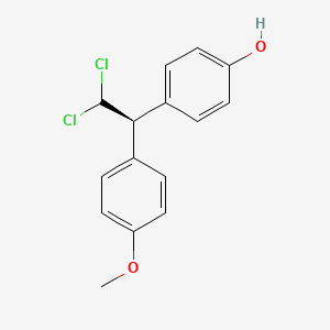 molecular formula C15H14Cl2O2 B12588191 4-[(1S)-2,2-Dichloro-1-(4-methoxyphenyl)ethyl]phenol CAS No. 872692-54-1