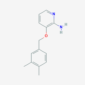 molecular formula C14H16N2O B12588206 2-Pyridinamine, 3-[(3,4-dimethylphenyl)methoxy]- CAS No. 642084-16-0