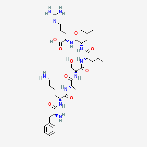 molecular formula C39H67N11O9 B12588245 L-Phenylalanyl-L-lysyl-L-alanyl-L-seryl-L-leucyl-L-leucyl-N~5~-(diaminomethylidene)-L-ornithine CAS No. 650610-34-7