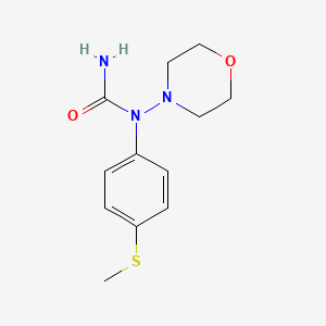 molecular formula C12H17N3O2S B12588299 N-[4-(Methylsulfanyl)phenyl]-N-morpholin-4-ylurea CAS No. 606132-99-4