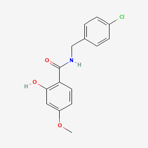 molecular formula C15H14ClNO3 B12588324 Benzamide, N-[(4-chlorophenyl)methyl]-2-hydroxy-4-methoxy- CAS No. 610320-55-3