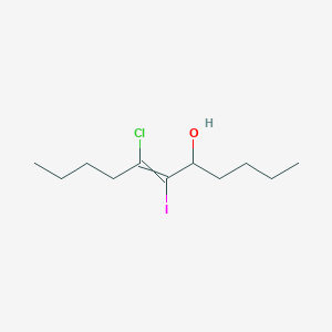 molecular formula C11H20ClIO B12588339 7-Chloro-6-iodoundec-6-en-5-ol CAS No. 647033-15-6