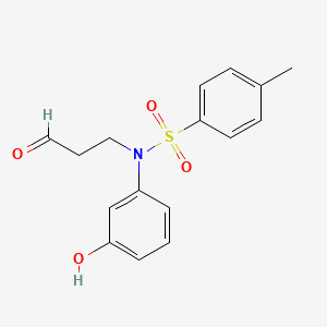 molecular formula C16H17NO4S B12588380 N-(3-Hydroxyphenyl)-4-methyl-N-(3-oxopropyl)benzene-1-sulfonamide CAS No. 333383-80-5