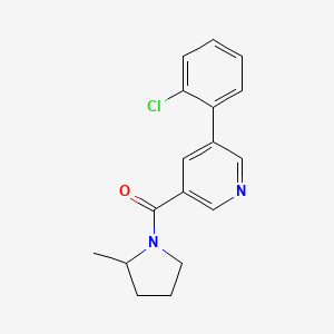 molecular formula C17H17ClN2O B12588384 Pyrrolidine, 1-[[5-(2-chlorophenyl)-3-pyridinyl]carbonyl]-2-methyl- CAS No. 613660-97-2