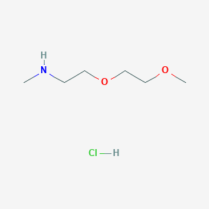 molecular formula C6H16ClNO2 B12588394 2-(2-Methoxyethoxy)-N-methylethan-1-amine--hydrogen chloride (1/1) CAS No. 873196-27-1
