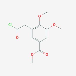 molecular formula C12H13ClO5 B12588395 Methyl 3-(2-chloro-2-oxoethyl)-4,5-dimethoxybenzoate CAS No. 647855-57-0