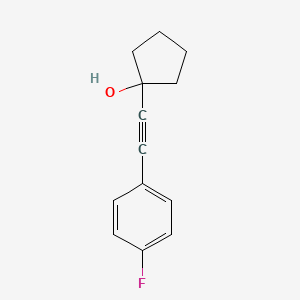 molecular formula C13H13FO B12588406 Cyclopentanol, 1-[(4-fluorophenyl)ethynyl]- CAS No. 647843-91-2