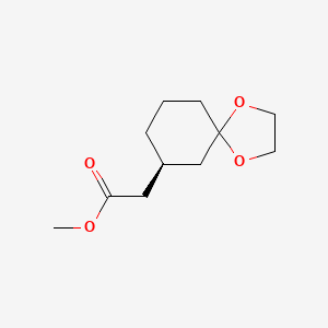 molecular formula C11H18O4 B12588411 Methyl [(7S)-1,4-dioxaspiro[4.5]decan-7-yl]acetate CAS No. 646038-29-1