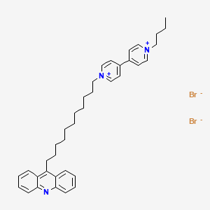 molecular formula C38H47Br2N3 B12588443 4,4'-Bipyridinium, 1-[11-(9-acridinyl)undecyl]-1'-butyl-, dibromide CAS No. 467419-13-2