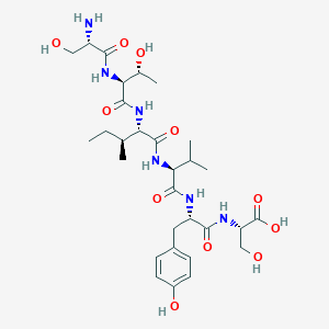 molecular formula C30H48N6O11 B12588469 L-Seryl-L-threonyl-L-isoleucyl-L-valyl-L-tyrosyl-L-serine CAS No. 648424-18-4