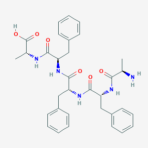 molecular formula C33H39N5O6 B12588493 D-Alanyl-D-phenylalanyl-D-phenylalanyl-D-phenylalanyl-D-alanine CAS No. 644997-28-4