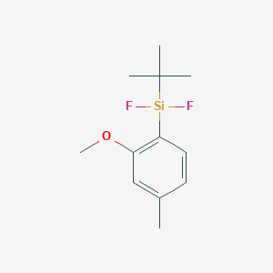 molecular formula C12H18F2OSi B12588503 tert-Butyl(difluoro)(2-methoxy-4-methylphenyl)silane CAS No. 647842-30-6