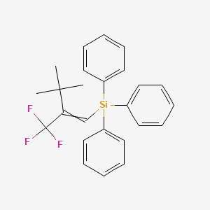 molecular formula C25H25F3Si B12588548 [3,3-Dimethyl-2-(trifluoromethyl)but-1-en-1-yl](triphenyl)silane CAS No. 594864-86-5