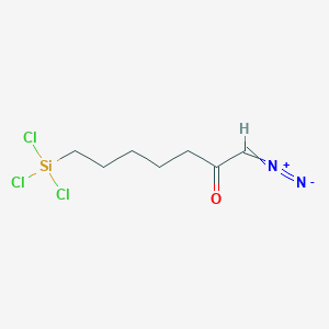 molecular formula C7H11Cl3N2OSi B12588595 1-Diazonio-7-(trichlorosilyl)hept-1-en-2-olate CAS No. 646450-22-8