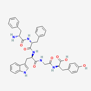molecular formula C40H42N6O7 B12588599 D-Phenylalanyl-D-phenylalanyl-D-tryptophylglycyl-D-tyrosine CAS No. 644997-32-0