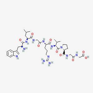 molecular formula C39H60N12O9 B12588659 Glycine, L-tryptophyl-L-leucylglycyl-L-arginyl-L-valyl-L-prolylglycyl- CAS No. 622367-40-2