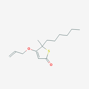 molecular formula C14H22O2S B12588666 2(5H)-Thiophenone, 5-hexyl-5-methyl-4-(2-propenyloxy)- CAS No. 646517-50-2
