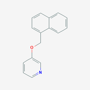 molecular formula C16H13NO B12588699 Pyridine, 3-(1-naphthalenylmethoxy)- CAS No. 642084-12-6
