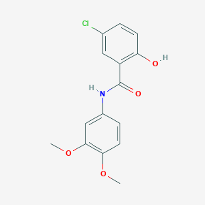 molecular formula C15H14ClNO4 B12588708 5-Chloro-N-(3,4-dimethoxyphenyl)-2-hydroxybenzamide CAS No. 634186-43-9