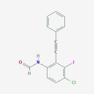 molecular formula C15H9ClINO B12588733 N-[4-Chloro-3-iodo-2-(phenylethynyl)phenyl]formamide CAS No. 647025-68-1